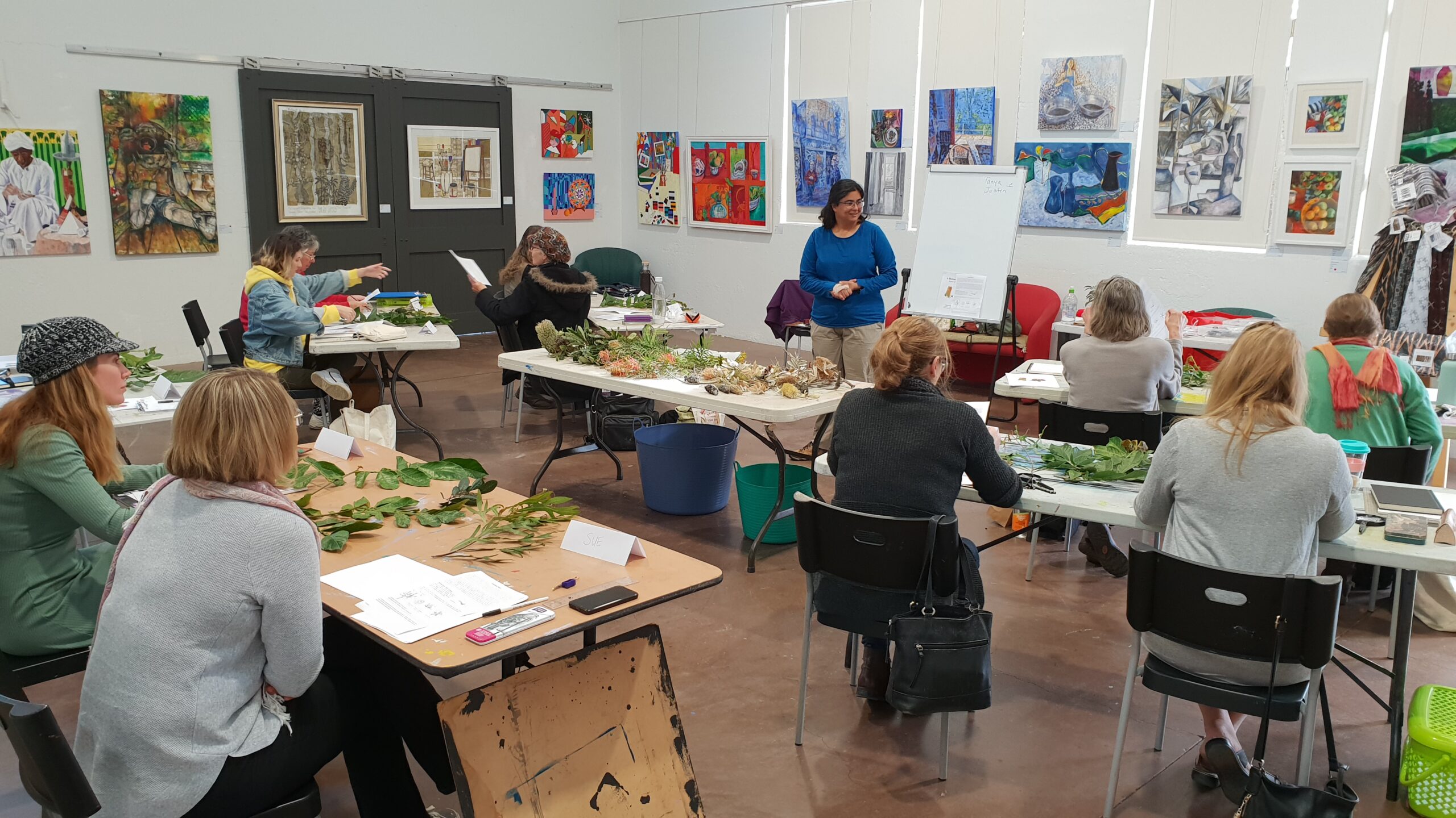 Image of a class environment by Tanya Scharaschkin in her Artist Profile with Art Trails Tasmania