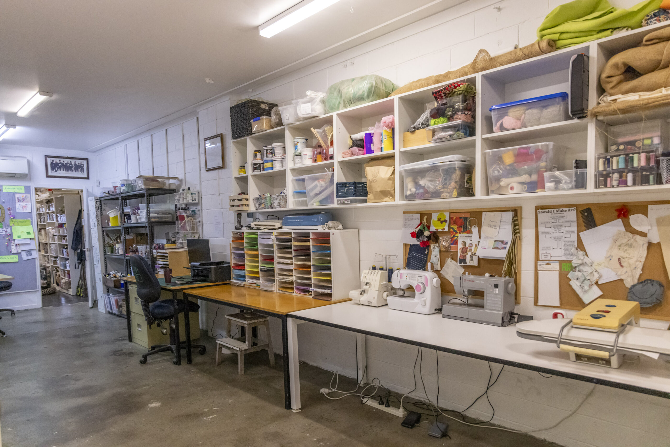 Image of the wonderful Artosaurus Studio and workshop space as part of their Artist Profile with Art Trails Tasmania