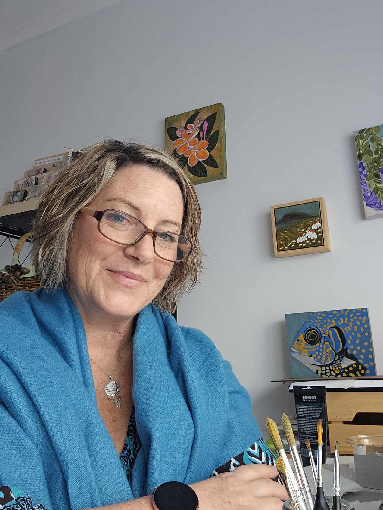 Image shows a photograph of Amanda Grubb for the Artist Profile with Art Trails Tasmania