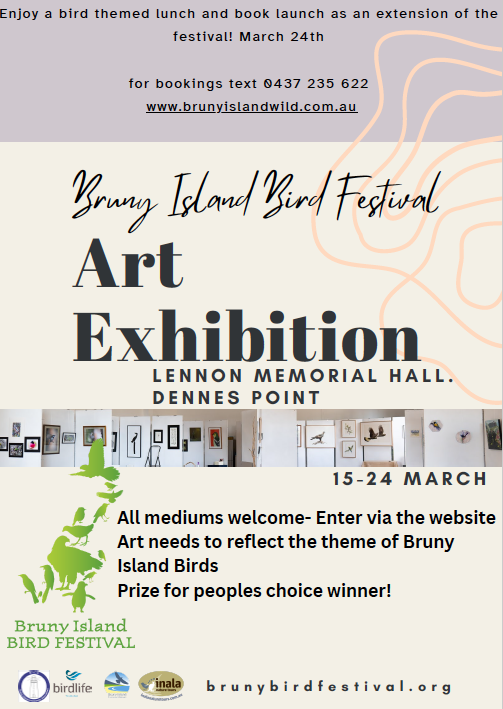 Art Exhibition at the Bruny Island Bird festival Profile story with Art Trails Tasmania