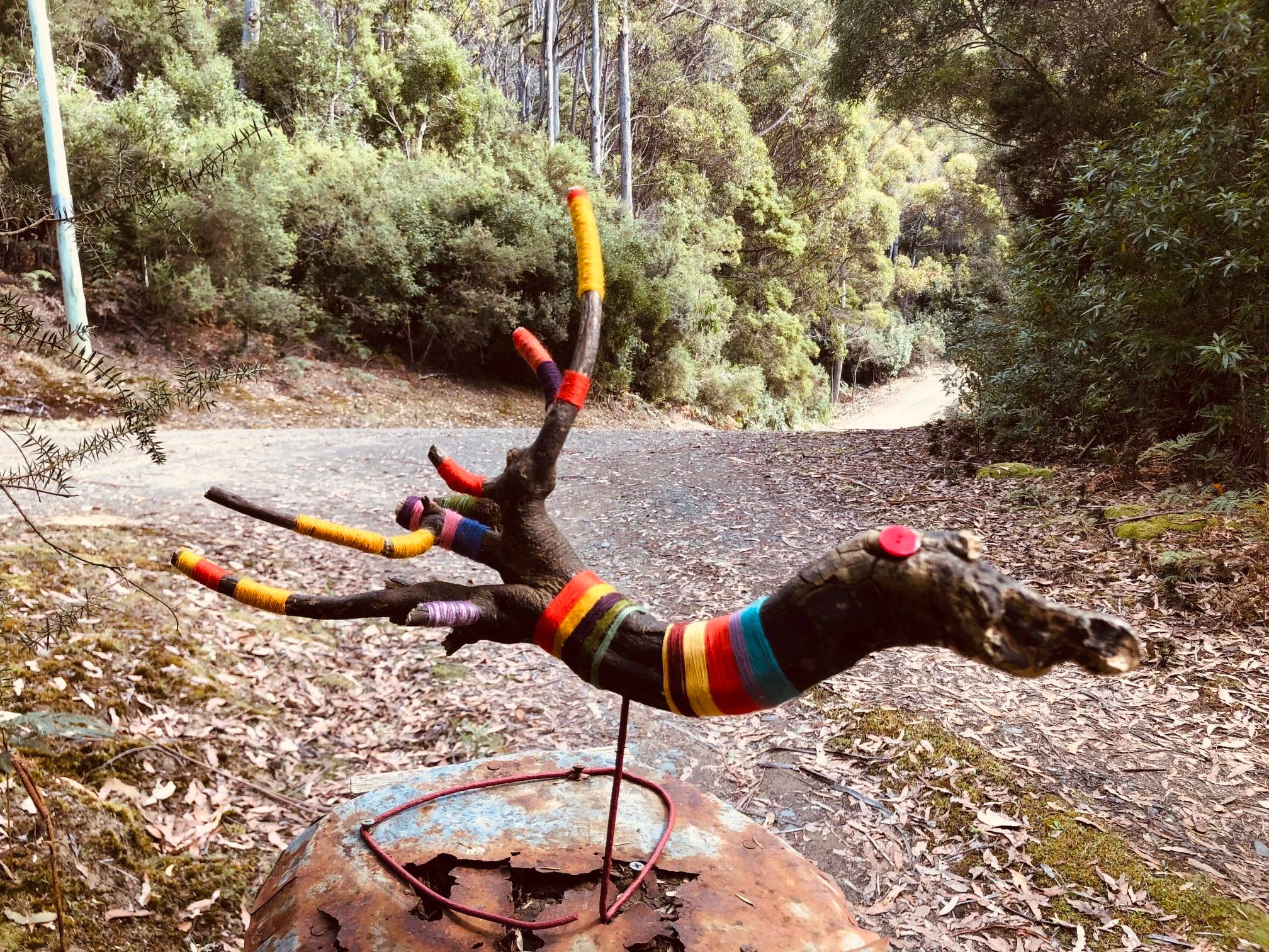 Sculpture at the Bruny Island Bird festival Profile story with Art Trails Tasmania