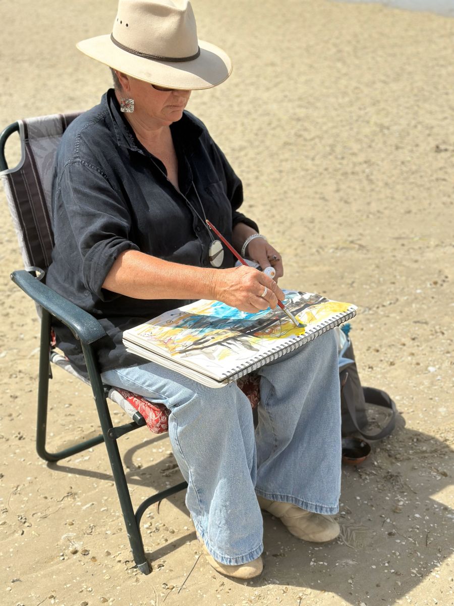Beach Annette Fuller Art Profile with Art Trails Tasmania Explore Your Creativity