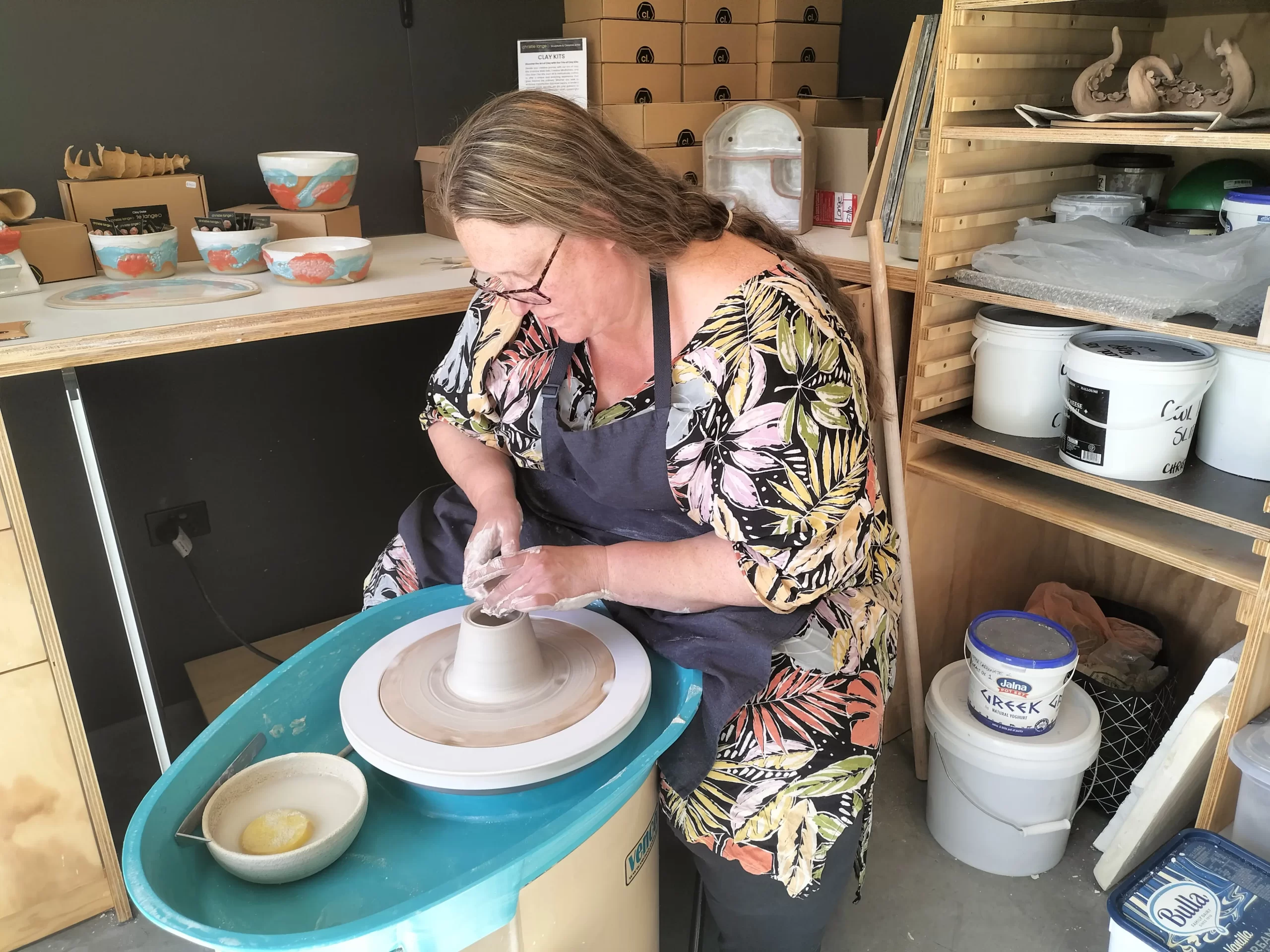 Image shows an art exhibition for the text reading Exhibition Call Out Exhibit in 2025! Announcing the Creative George Town Exhibition Call Out story with Art Trails Tasmania Explore your creativity