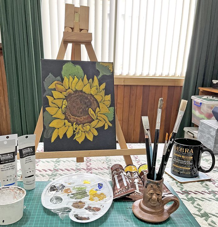 Image shows an art exhibition for the text reading Exhibition Call Out Exhibit in 2025! Announcing the Creative George Town Exhibition Call Out story with Art Trails Tasmania Explore your creativity