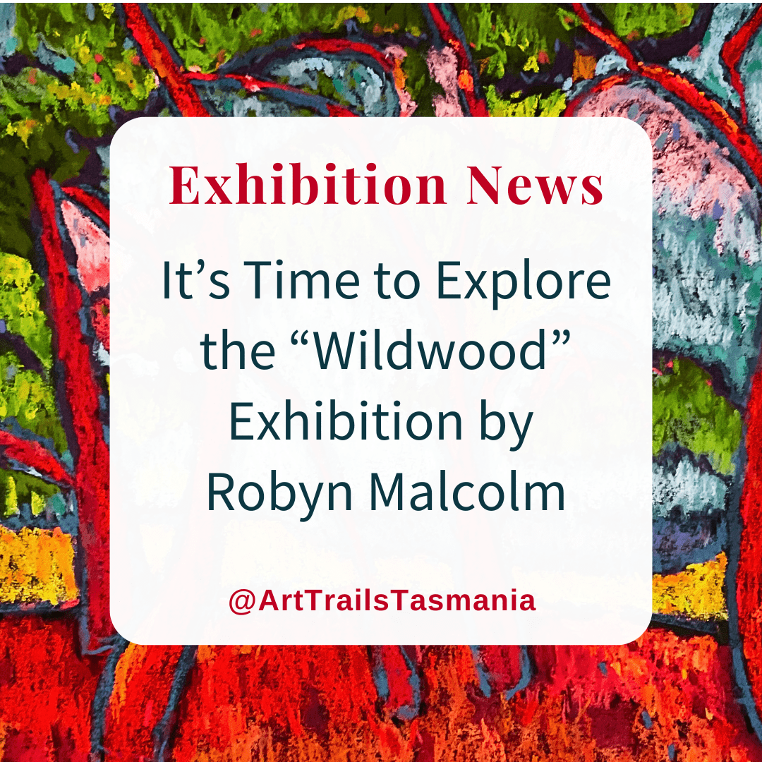 Image has a background of a textile art design with the text reading Workshop Beyond Print with Stitch with Gaye Nieuwenhof by Stitching and Beyond Art Trails Tasmania