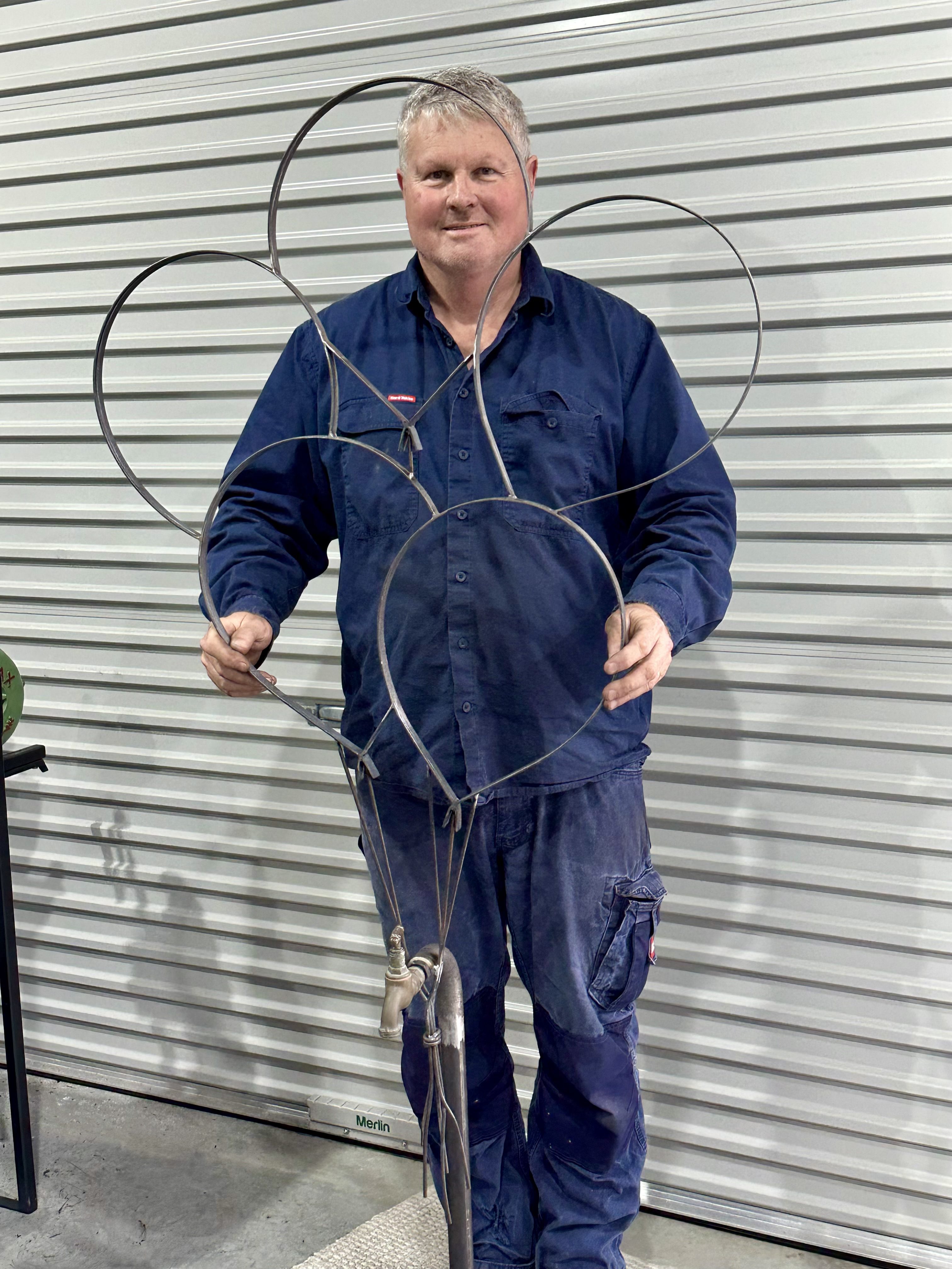 Image shows Julie McDonald for her Artist Profile Sharing Stories and Connections Through Bold Colours and Mark-Making with Julie McDonald Art Trails Tasmania