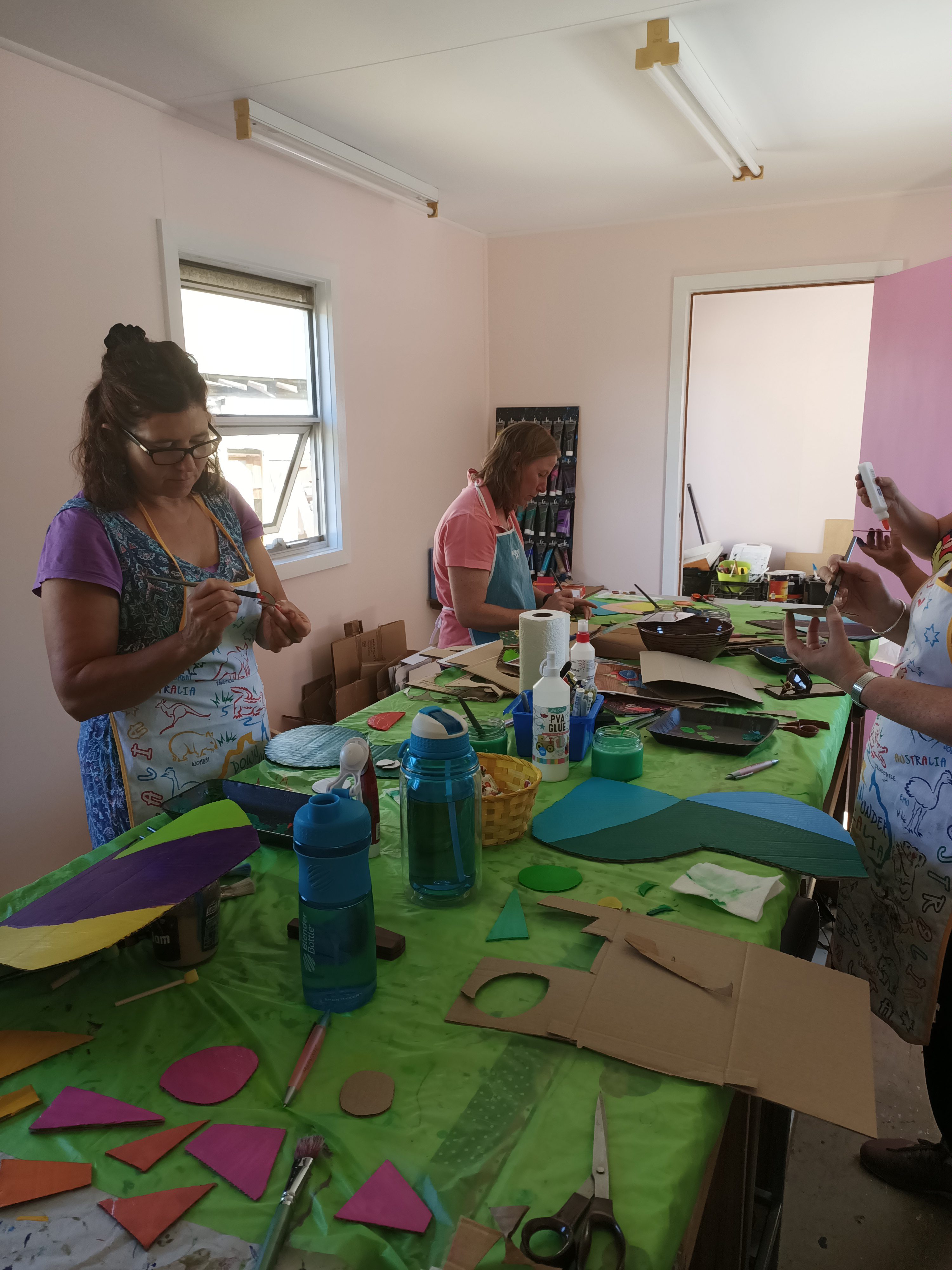 Image shows a portrait of Al for the Artist Profile Sharing Stories and Connections Through Bold Colours and Mark-Making with Julie McDonald Art Trails Tasmania